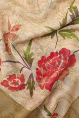 FLORAL PRINT SILK SCARF