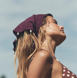 Shell Scalloped Scarf BURGUNDY