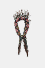BEADED FRINGE PRINTED BANDANA