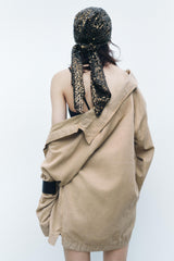 BEADED SEQUIN BANDANA GOLD