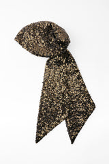 BEADED SEQUIN BANDANA GOLD