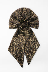 BEADED SEQUIN BANDANA GOLD