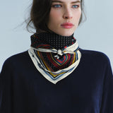 POLKA DOT PRINTED SCARF Black