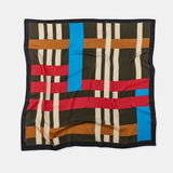 STRIPED SILK BLEND SCARF