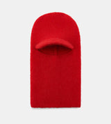 Red balaclava on a white background
