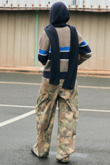 SCARF WITH HOODIE NAVY