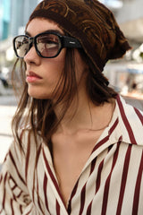 FRINGED FLORAL PRINT BANDANA