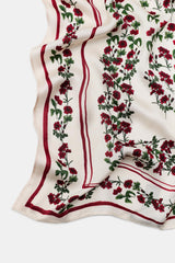 FLORAL RED ROSE PRINT SCARF