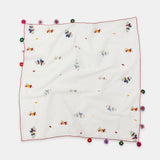 CROCHET BEADED FLORAL SCARF