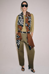 TIGER PRINT LINEN SCARF