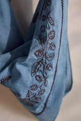 Embroidered Vine Cotton Bandana