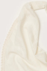 Knit Triangle Scarf Off White
