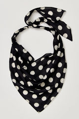 Dots Hair Scarf Blue And Ivory Polka Dot