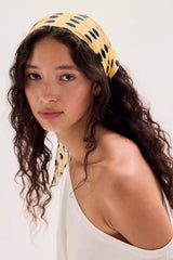 Dots Hair Scarf Buttery Yellow & Black