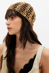 Sequin Disco Cap Bronze
