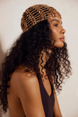 Sequin Disco Cap Bronze