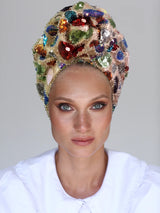 Nomad Sequin Messy Bun Turban Gold