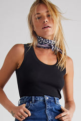 Lotus Paisley Print Bandana
