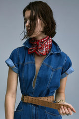Lotus Paisley Print Bandana