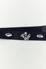 JEWEL HAIR TIE BLACK