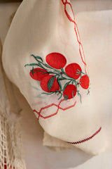 Embroidered Tomato Cotton Bandana