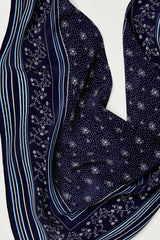Triangle Bandana Paisley Slate blue