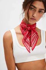 Triangle Bandana Paisley scarf Red