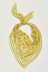 Triangle Bandana Paisley Yellow Scarf