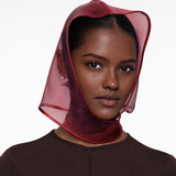 Organza Babushka Bonnet Cherry