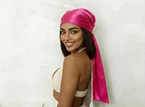 Satin Pre-tied Bandana Hot Pink