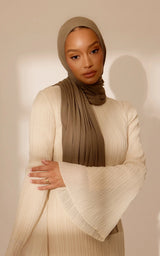 Signature Jersey Hijabs Truffle Brown