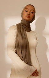 Signature Jersey Hijabs Truffle Brown