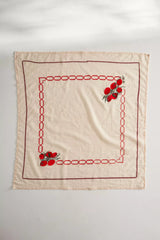 Embroidered Tomato Cotton Bandana