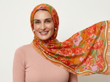 WATERCOLOR PRINT SILK SCARF