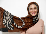 TIGER PRINT LINEN SCARF