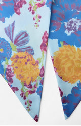 PRE-TIED SATIN BANDANA YELLOW FLORAL