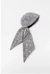 BEADED SEQUIN BANDANA SILVER