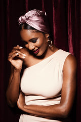 SILK WIRE FULL CAP TURBAN MAUVE