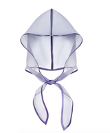 Organza Babushka Bonnet Oyster Deep Purple