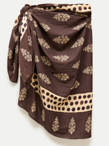Cotton sarong scarf Brown
