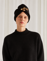 JEWELED TWIST BUTTON WRAP TURBAN