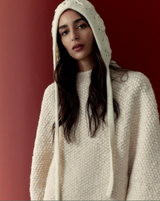 Surlaclava CROCHET FLOWER BONNET hoodie