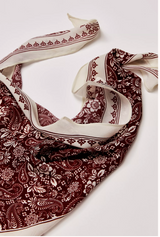 Triangle Bandana Paisley Burgundy