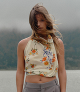 EMBROIDERED COTTON SCARF WHITE