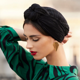 Pleated Bandana Turban Licorice