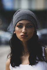MESH KNIT GREY BEANIE