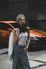 SEQUINED TWISTED PASTEL TURBAN