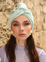 TWISTED TULE + PEARL TURBAN