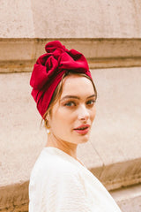 WIRE FULL CAP TURBAN CHERRY