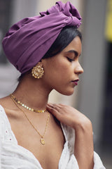 AFRICAN WIIRE TURBAN LILAC